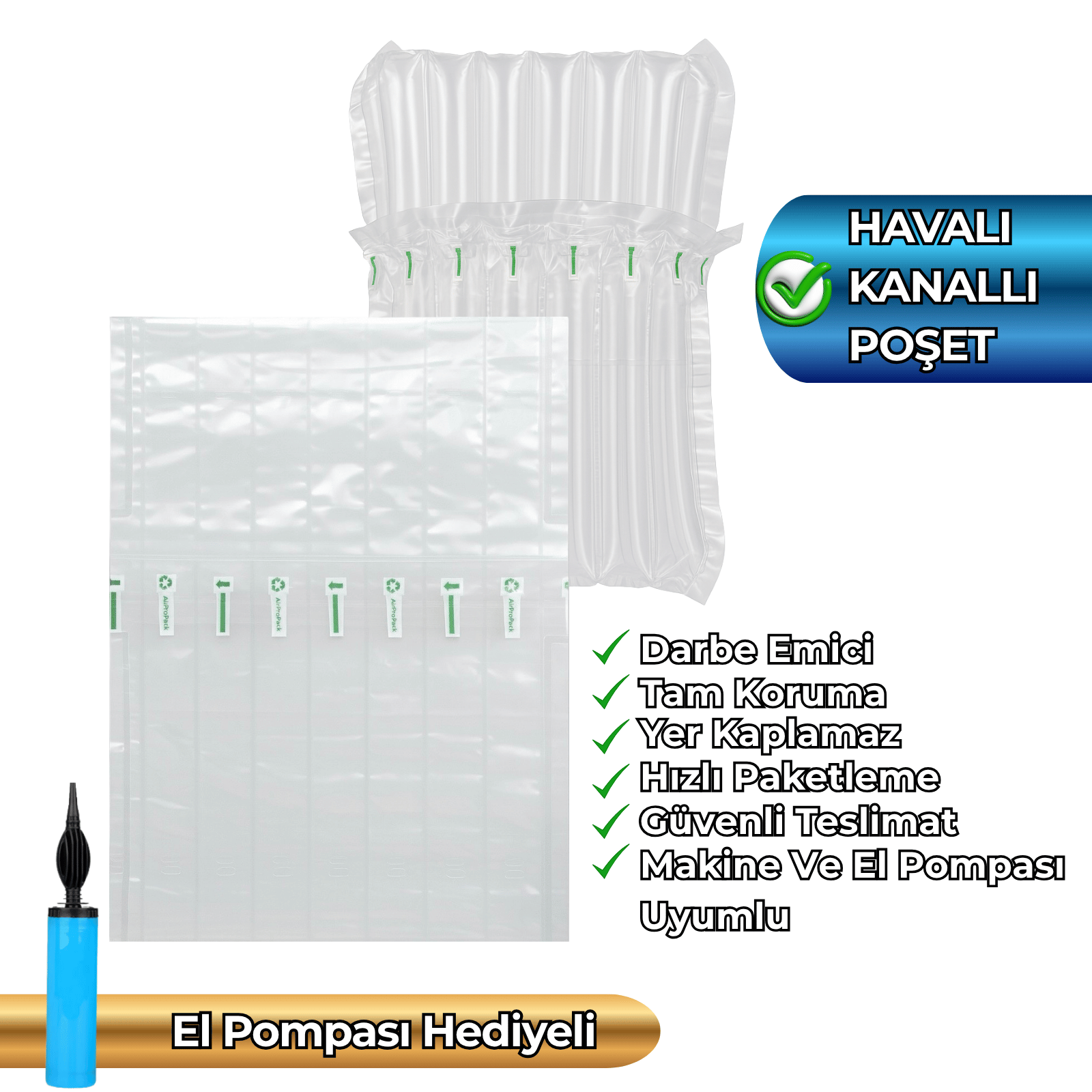 30x23 cm 100 Adet Hava Sütunlu Kargo Poşeti