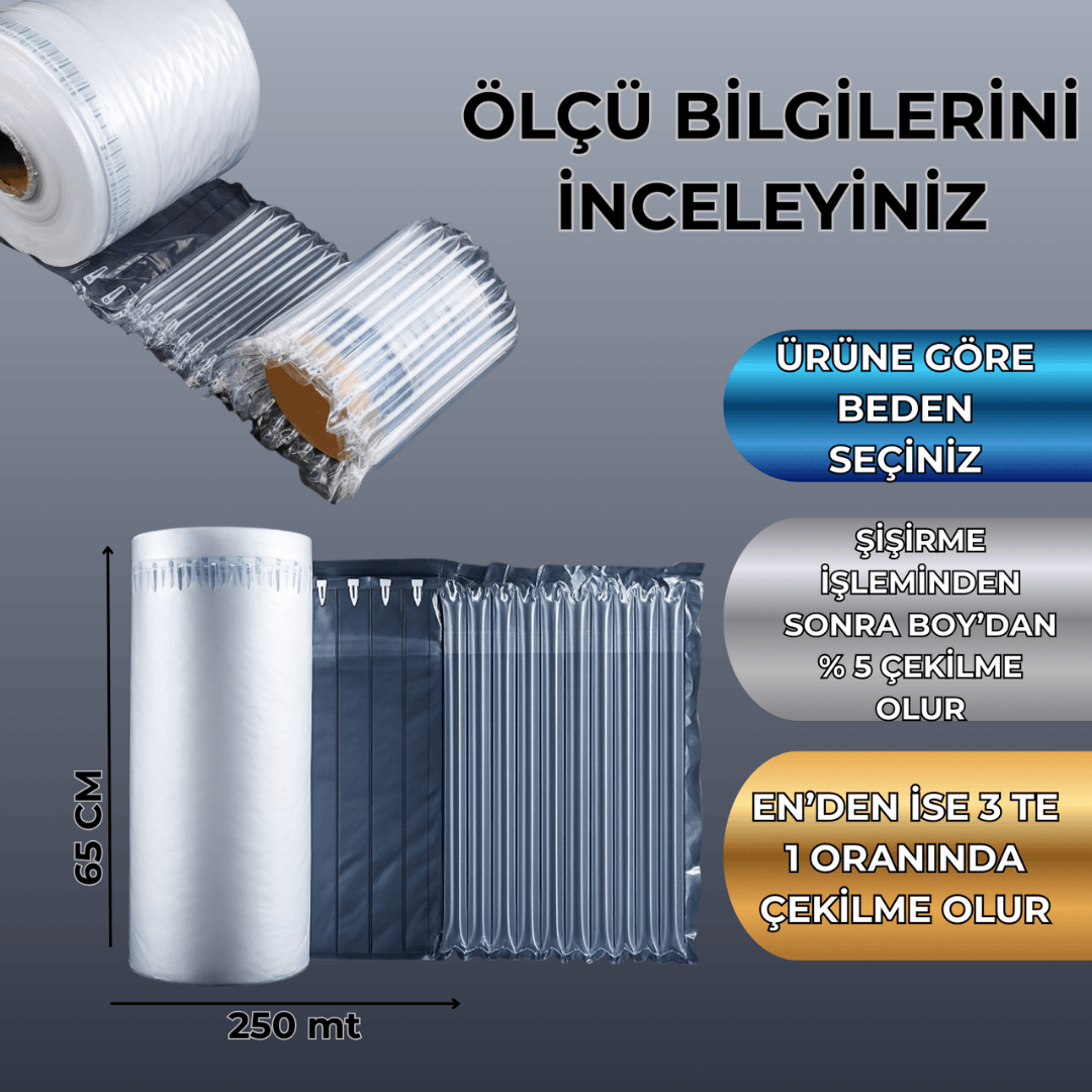 65 CM X 250 MT. HAVALI KORUMA POŞETİ