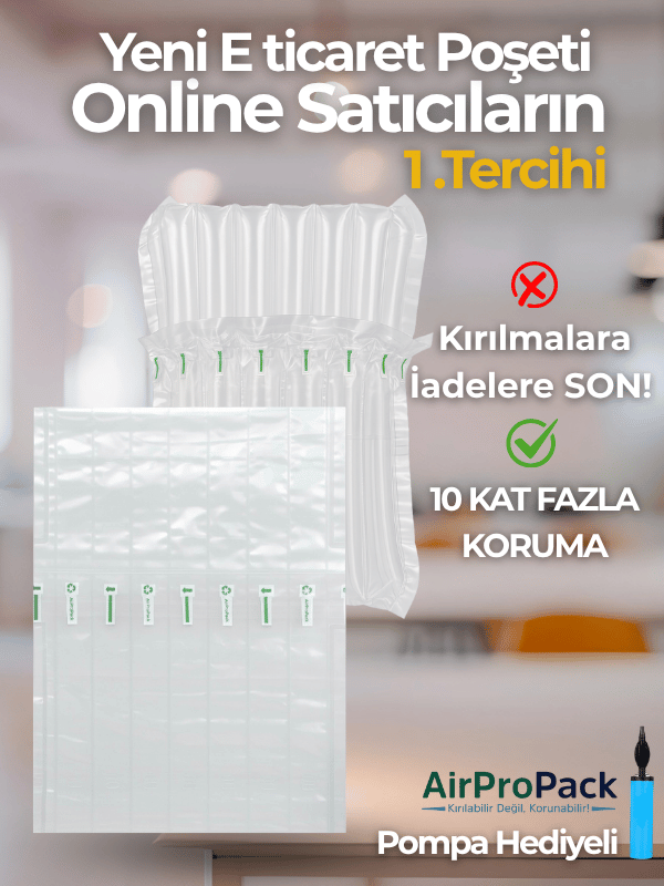 21X23 50 ADET cm Hava Sütunlu Kargo Poşeti AİRBAG/AİRBED/AİRPACK 
