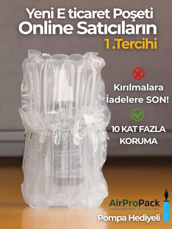 24X23 50 ADET cm Hava Sütunlu Kargo Poşeti AİRBAG/AİRBED/AİRPACK 
