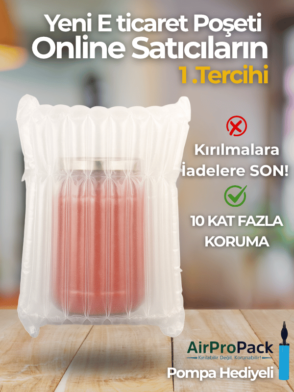 30X30 50 ADET cm Hava Sütunlu Kargo Poşeti AİRBAG/AİRBED/AİRPACK 