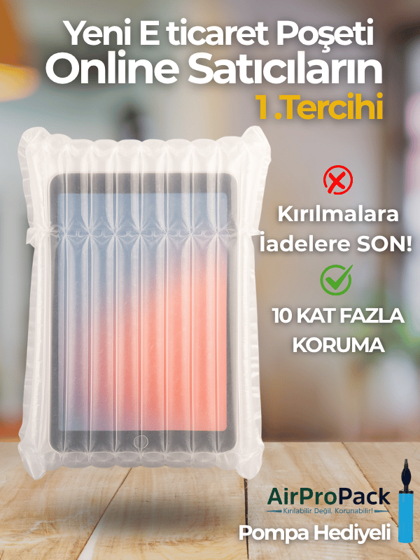 33X33 50 ADET cm Hava Sütunlu Kargo Poşeti AİRBAG/AİRBED/AİRPACK 