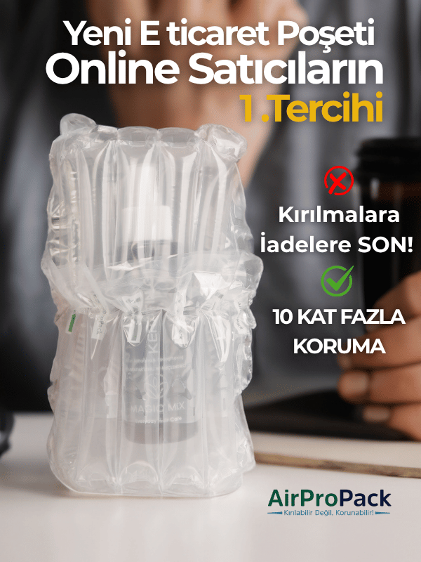 15x23 cm 10 Adet Hava Sütunlu Kargo Poşeti 