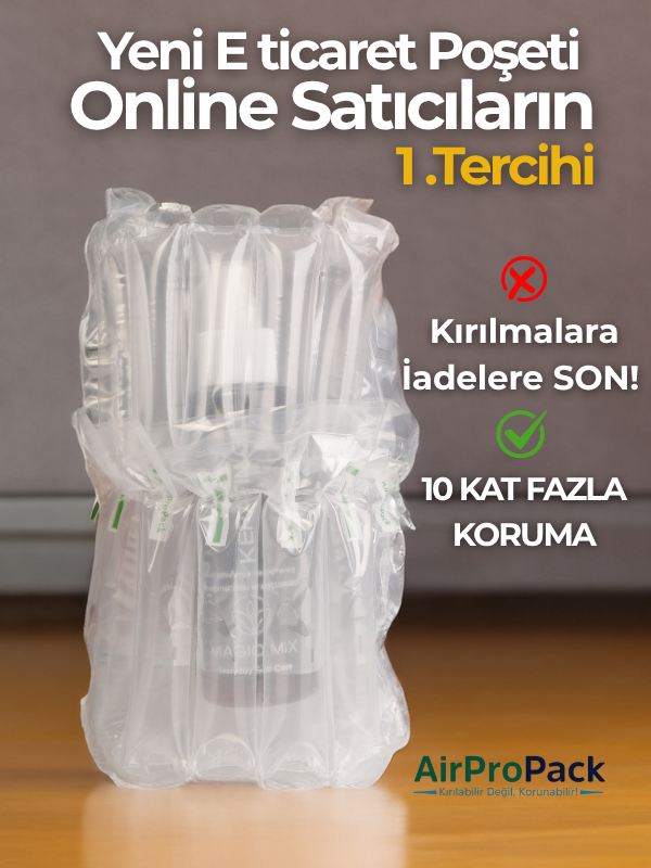 18X23 cm 10 Adet Hava Sütunlu Kargo Poşeti