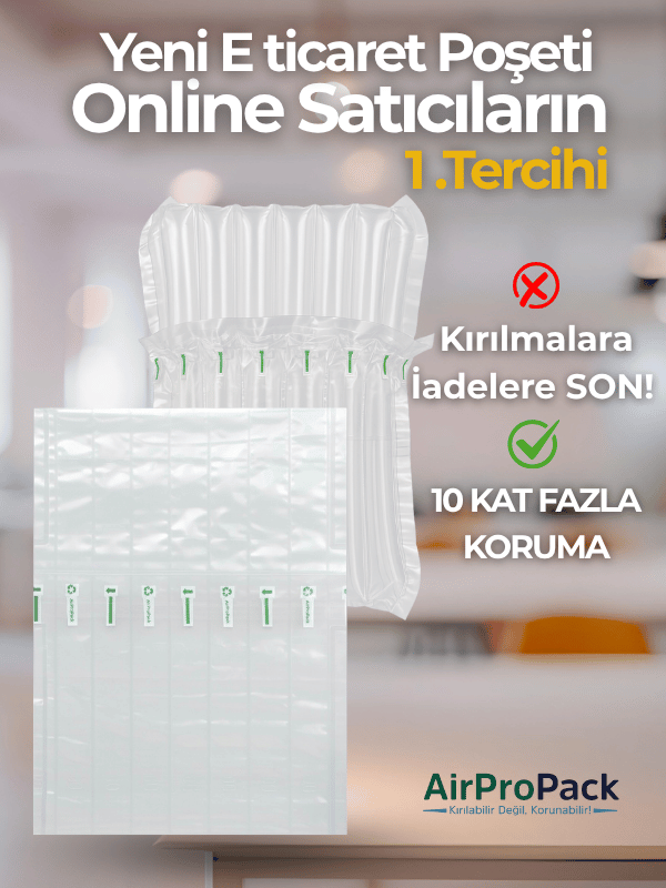 30X30 cm 10 Adet Hava Sütunlu Kargo Poşeti