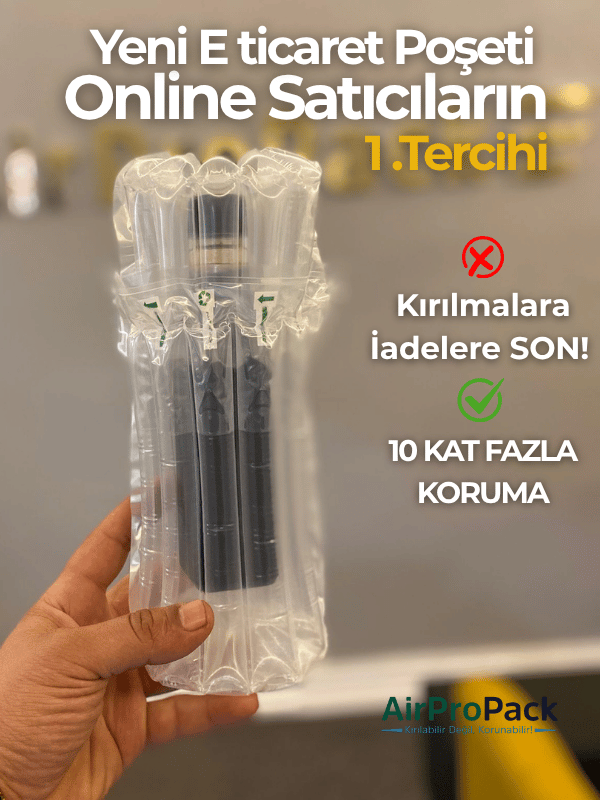 18x33 cm 10 Adet Hava Sütunlu Kargo Poşeti