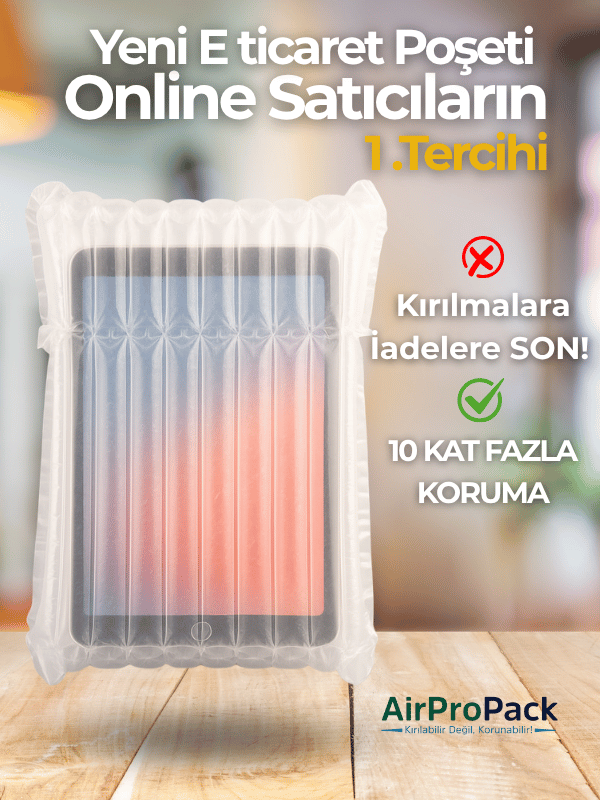 33X33cm 10 Adet Hava Sütunlu Kargo Poşeti